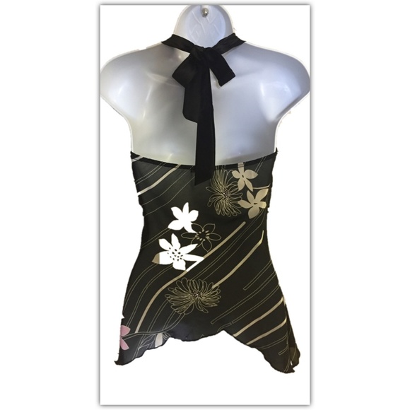 Papaya Ornate Black, Pink & White Floral Halter - Picture 2 of 5